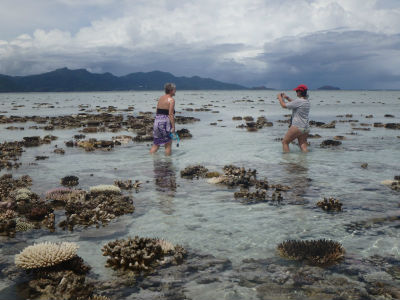 Randonnée Marée Basse Barrière Corail Amicale Bretons Mayotte 2016